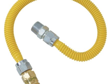 BrassCraft Safety +PLUS 5 8 In. 1 2 In. 36 In. Gas Connector For Discount