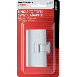 15A White Swivel Triple Adapter Online now