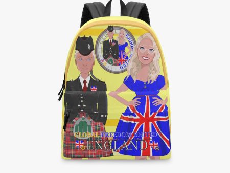 GLOBAL FREEDOM UNITED© Couple England Yellow - All-over-print Canvas Backpack Online Sale