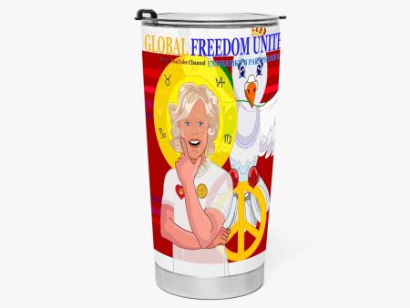 Tumbler GLOBAL FREEDOM UNITED ARCHANGEL GABRIEL ARABIC RED Sale