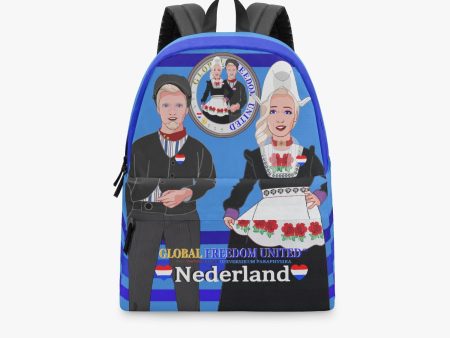 GLOBAL FREEDOM UNITED© Couple Nederland Deep Blue - All-over-print Canvas Backpack Hot on Sale