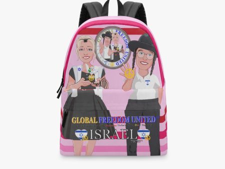 GLOBAL FREEDOM UNITED© Couple Israel Pink1 - All-over-print Canvas Backpack Online Sale