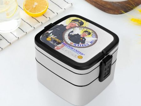 Double-layer Lunch Box GLOBAL FREEDOM UNITED© Archangel Michael Policemen Fashion