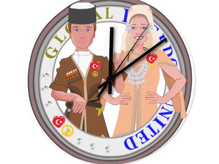 Wooden Wall Clock Without Scale GLOBAL FREEDOM UNITED© Couple Turkey Online Hot Sale