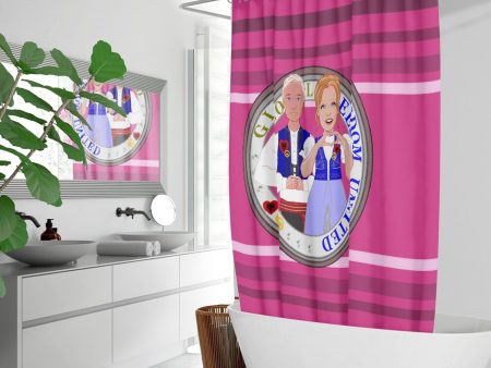 GLOBAL FREEDOM UNITED© Couple Albania Pink2 Quick-drying Shower Curtain For Sale