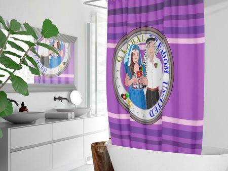 GLOBAL FREEDOM UNITED© Couple Afghanistan Lilac Quick-drying Shower Curtain Discount