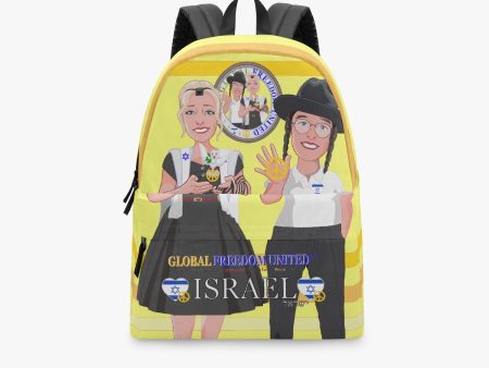 GLOBAL FREEDOM UNITED© Couple Israel Yellow - All-over-print Canvas Backpack For Discount