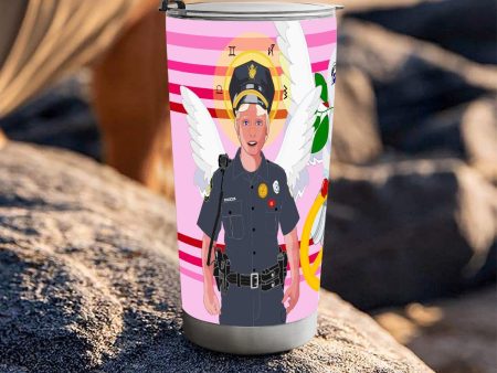 Tumbler GLOBAL FREEDOM UNITED© Archangel Michael Policemen Pink Online now