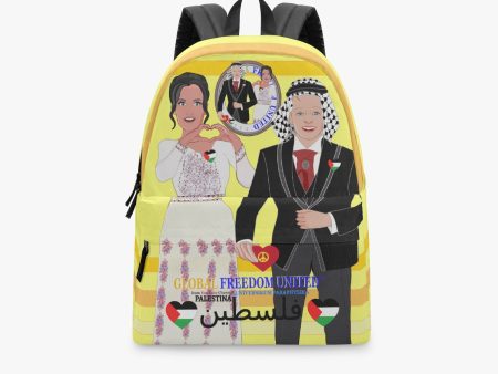 GLOBAL FREEDOM UNITED© Couple Palestina Yellow - All-over-print Canvas Backpack Online Hot Sale