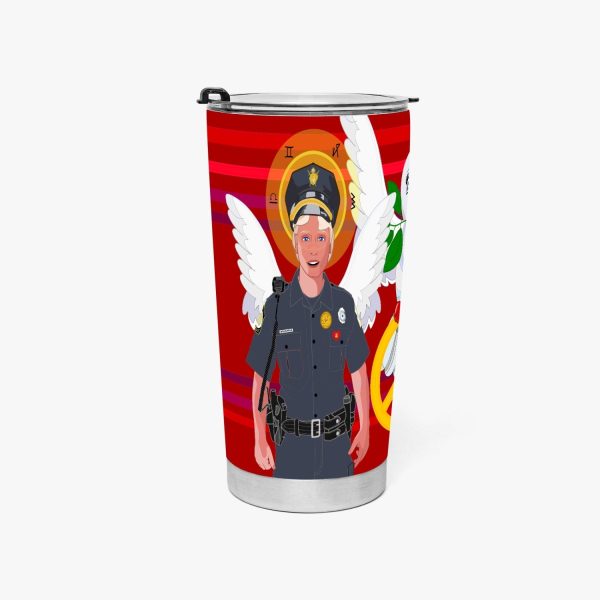 Tumbler GLOBAL FREEDOM UNITED© Archangel Michael Policemen Red Fashion