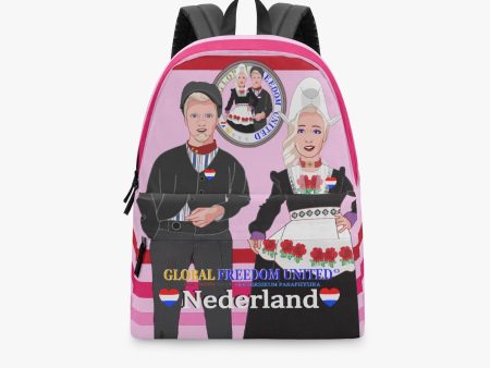 GLOBAL FREEDOM UNITED© Couple Nederland Pink1 - All-over-print Canvas Backpack For Cheap