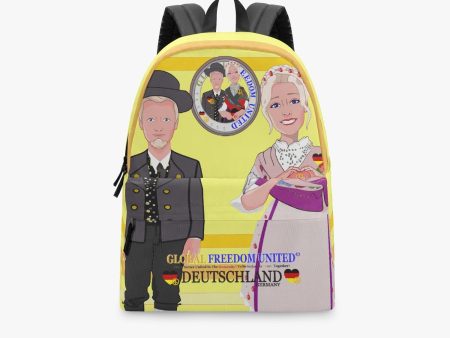 GLOBAL FREEDOM UNITED© Couple Germany Yellow - All-over-print Canvas Backpack Sale