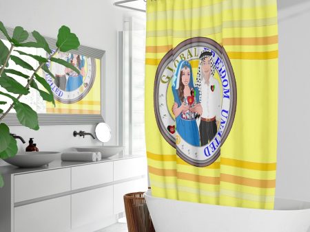 GLOBAL FREEDOM UNITED© Couple Afghanistan Yellow Quick-drying Shower Curtain Online