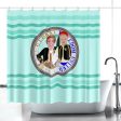 GLOBAL FREEDOM UNITED© Couple Greece Light Green Quick-drying Shower Curtain Online Hot Sale