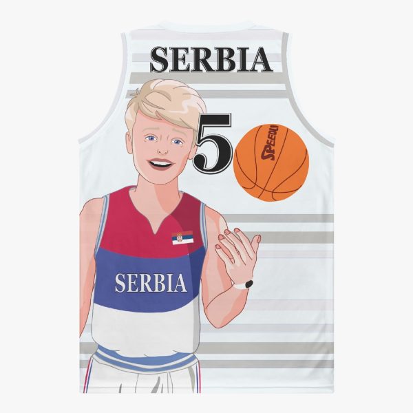 Basketball Jersey GLOBAL FREEDOM UNITED COUPLE EDITION SERBIA MEN V2 5 For Sale