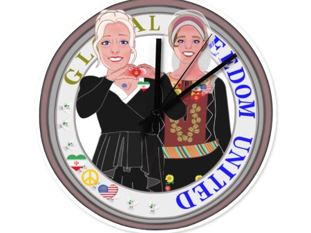 Wooden Wall Clock Without Scale GLOBAL FREEDOM UNITED© Women Iran & USA Supply