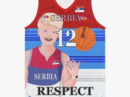 Basketball Jersey GLOBAL FREEDOM UNITED COUPLE EDITION SERBIA MEN V1 12 Supply