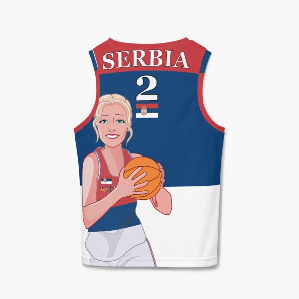 Kids Basketball Jersey GLOBAL FREEDOM UNITED GIRLS SERBIA V2 2 Cheap