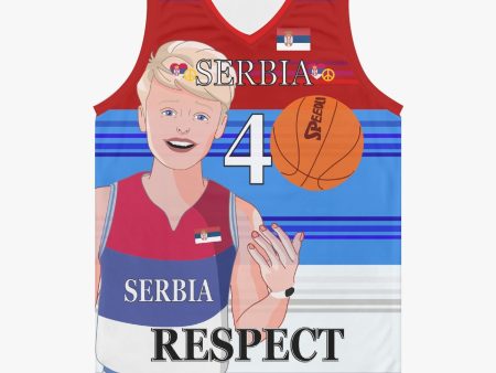 Basketball Jersey GLOBAL FREEDOM UNITED COUPLE EDITION SERBIA MEN V1 4 Sale