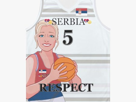 Basketball Jersey GLOBAL FREEDOM UNITED COUPLE EDITION WOMEN SERBIA v2 5 Online Sale