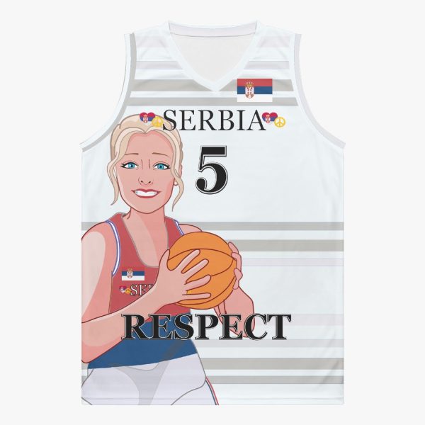 Basketball Jersey GLOBAL FREEDOM UNITED COUPLE EDITION WOMEN SERBIA v2 5 Online Sale