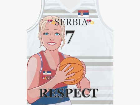 Basketball Jersey GLOBAL FREEDOM UNITED COUPLE EDITION WOMEN SERBIA v2 7 Cheap