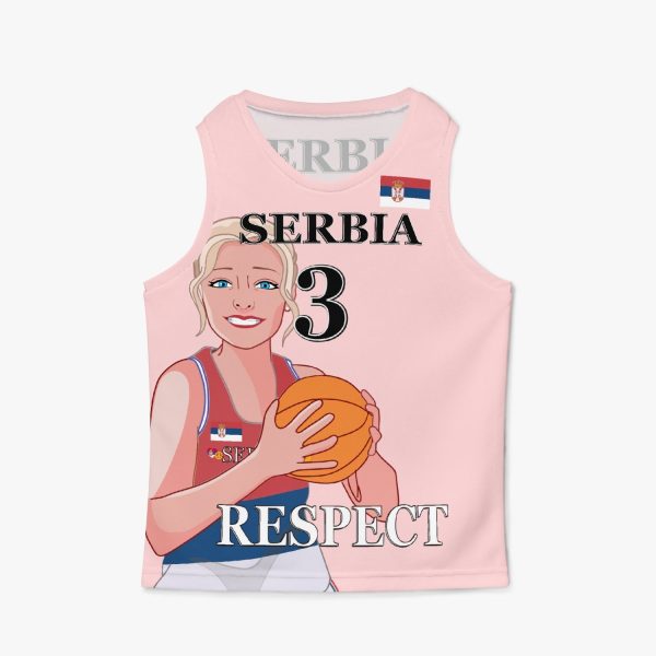 Kids Basketball Jersey GLOBAL FREEDOM UNITED GIRLS SERBIA 3 For Sale