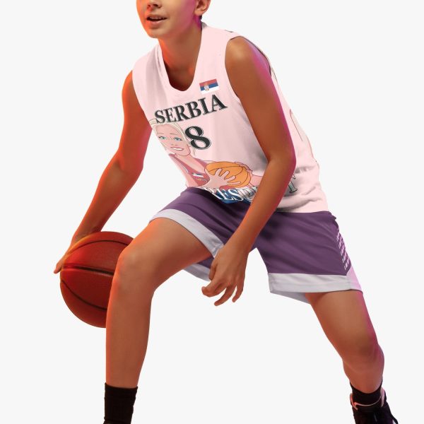 Kids Basketball Jersey GLOBAL FREEDOM UNITED GIRLS SERBIA 8 Cheap