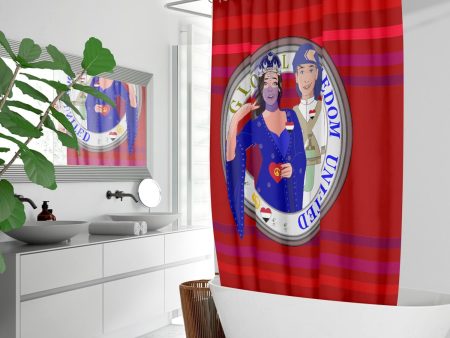 GLOBAL FREEDOM UNITED© Couple Yemen Red - Quick-drying Shower Curtain For Discount