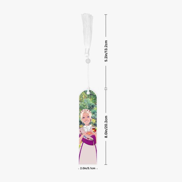 Acrylic Bookmark - Semicircle GLOBAL FREEDOM UNITED© German Girl Pink Fashion