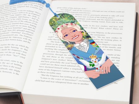 Acrylic Bookmark - Semicircle GLOBAL FREEDOM UNITED© German Girl Light Blue Fashion