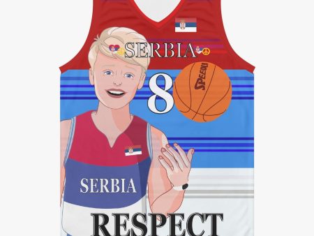 Basketball Jersey GLOBAL FREEDOM UNITED COUPLE EDITION SERBIA MEN V1 8 Cheap