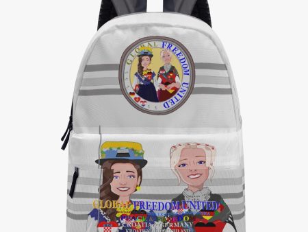 GLOBAL FREEDOM UNITED© Women Croatia & Germany GREY All-over-print Canvas Backpack Sale