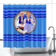 GLOBAL FREEDOM UNITED© Couple Albania Deep Blue Quick-drying Shower Curtain Online Sale