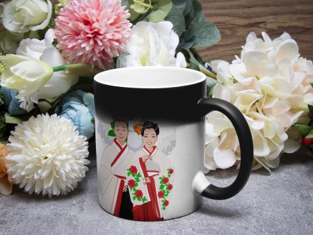 Color Changing Magic Mug GLOBAL FREEDOM UNITED© COUPLE CHINA Sale