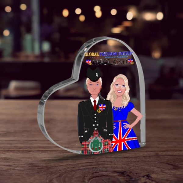 Acryl Heart Global Freedom United Couple Edition England Supply