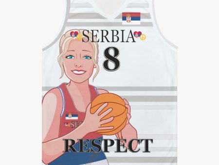 Basketball Jersey GLOBAL FREEDOM UNITED COUPLE EDITION WOMEN SERBIA v2 8 Cheap