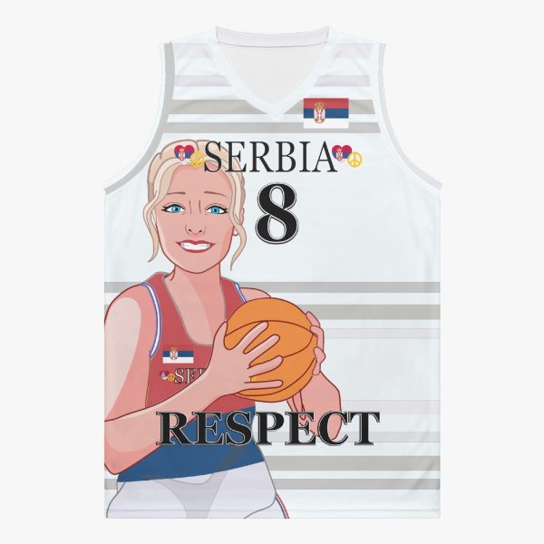 Basketball Jersey GLOBAL FREEDOM UNITED COUPLE EDITION WOMEN SERBIA v2 8 Cheap