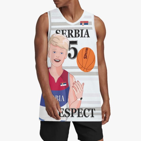 Basketball Jersey GLOBAL FREEDOM UNITED COUPLE EDITION SERBIA MEN V2 5 For Sale