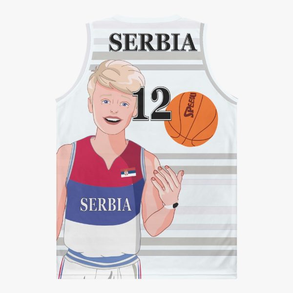 Basketball Jersey GLOBAL FREEDOM UNITED COUPLE EDITION SERBIA MEN V2 12 on Sale