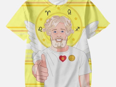 AOP Kids  Short T-Shirts GLOBAL FREEDOM UNITED ARCHANGEL URIEL GERMAN YELLOW For Discount