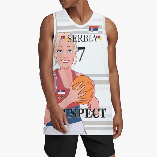 Basketball Jersey GLOBAL FREEDOM UNITED COUPLE EDITION WOMEN SERBIA v2 7 Cheap