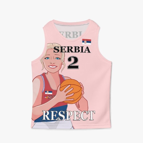 Kids Basketball Jersey GLOBAL FREEDOM UNITED GIRLS SERBIA 2 For Cheap