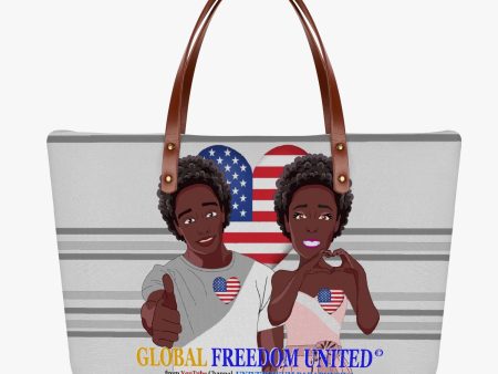 GLOBAL FREEDOM UNITED COUPLE US AFRO AMERICAN Classic Diving Cloth Tote Bag Hot on Sale