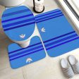 GLOBAL FREEDOM UNITED© Pcs Toilet Rug Set Deep Blue Fashion