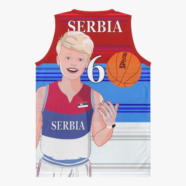 Basketball Jersey GLOBAL FREEDOM UNITED COUPLE EDITION SERBIA MEN V1 6 Online Hot Sale