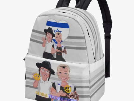 GLOBAL FREEDOM UNITED© COUPLE ISRAEL All-over-print Canvas Backpack For Cheap