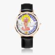 GLOBAL FREEDOM UNITED© ARCHANGEL GABRIEL - Hot Selling Ultra-Thin Leather Strap Quartz Watch (Rose Gold With Indicators) Online Sale