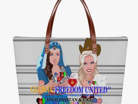 GLOBAL FREEDOM UNITED© Women AFGHANISTAN & USA  Classic Diving Cloth Tote Bag For Discount