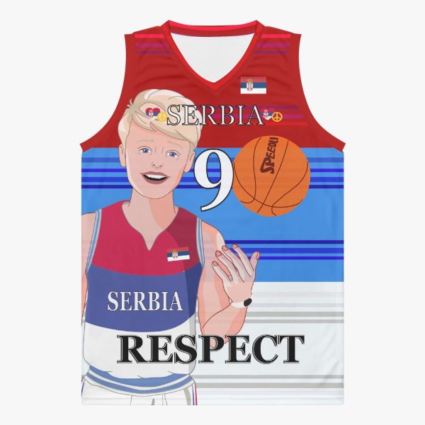 Basketball Jersey GLOBAL FREEDOM UNITED COUPLE EDITION SERBIA MEN V1 9 For Discount